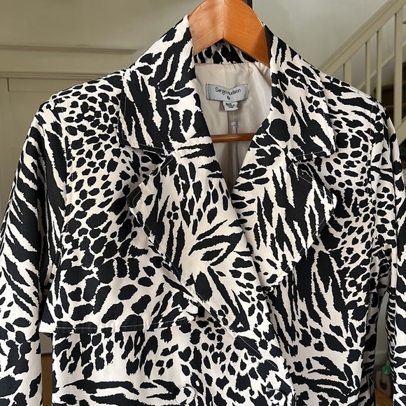 Sergio Hudson x Target Strong Shoulder Trench Coat in Animal Print NWT Small - Picture 4 of 14